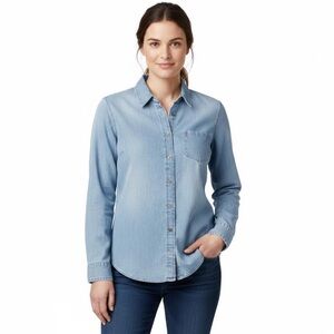 Forever 21 Light Blue Button Down Shirt